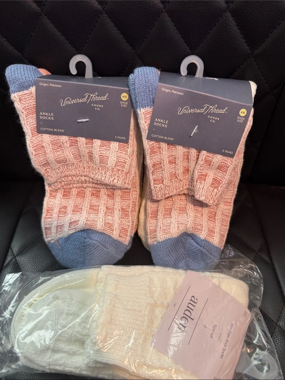 Universal Thread Women's Waffle 3 Pack Ankle Sock Size 4-10 plus auden